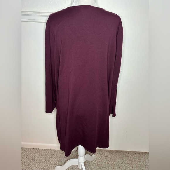 J.Jill Pure Jill long sleeve dress eggplant color size XL - Picture 4 of 9